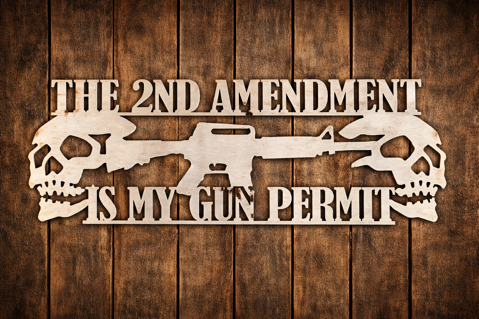 2nd Amendment Skull Sign