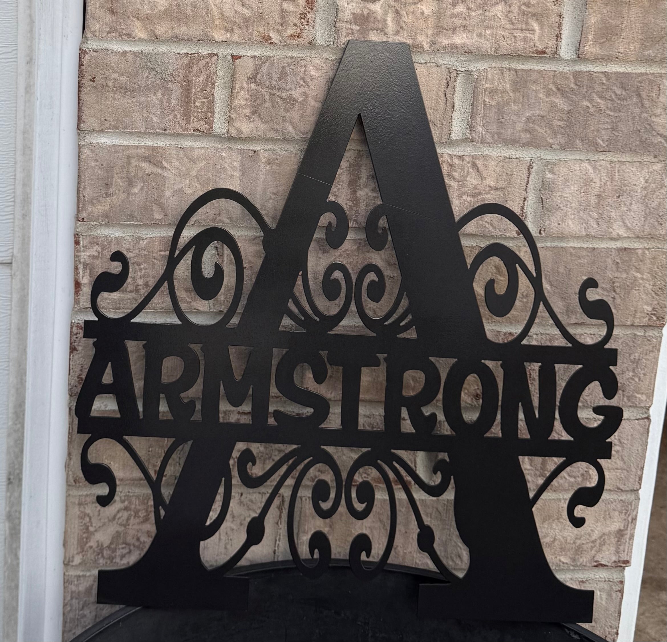 Custom monogram sign