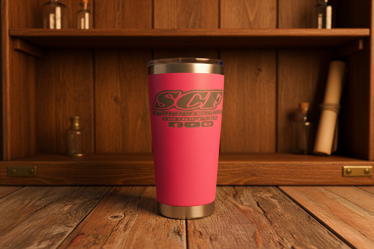 Hot pink 20 oz tumbler