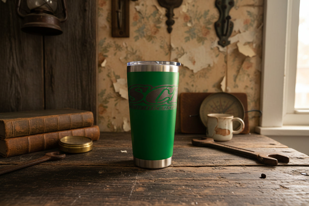 Green 20 oz tumbler